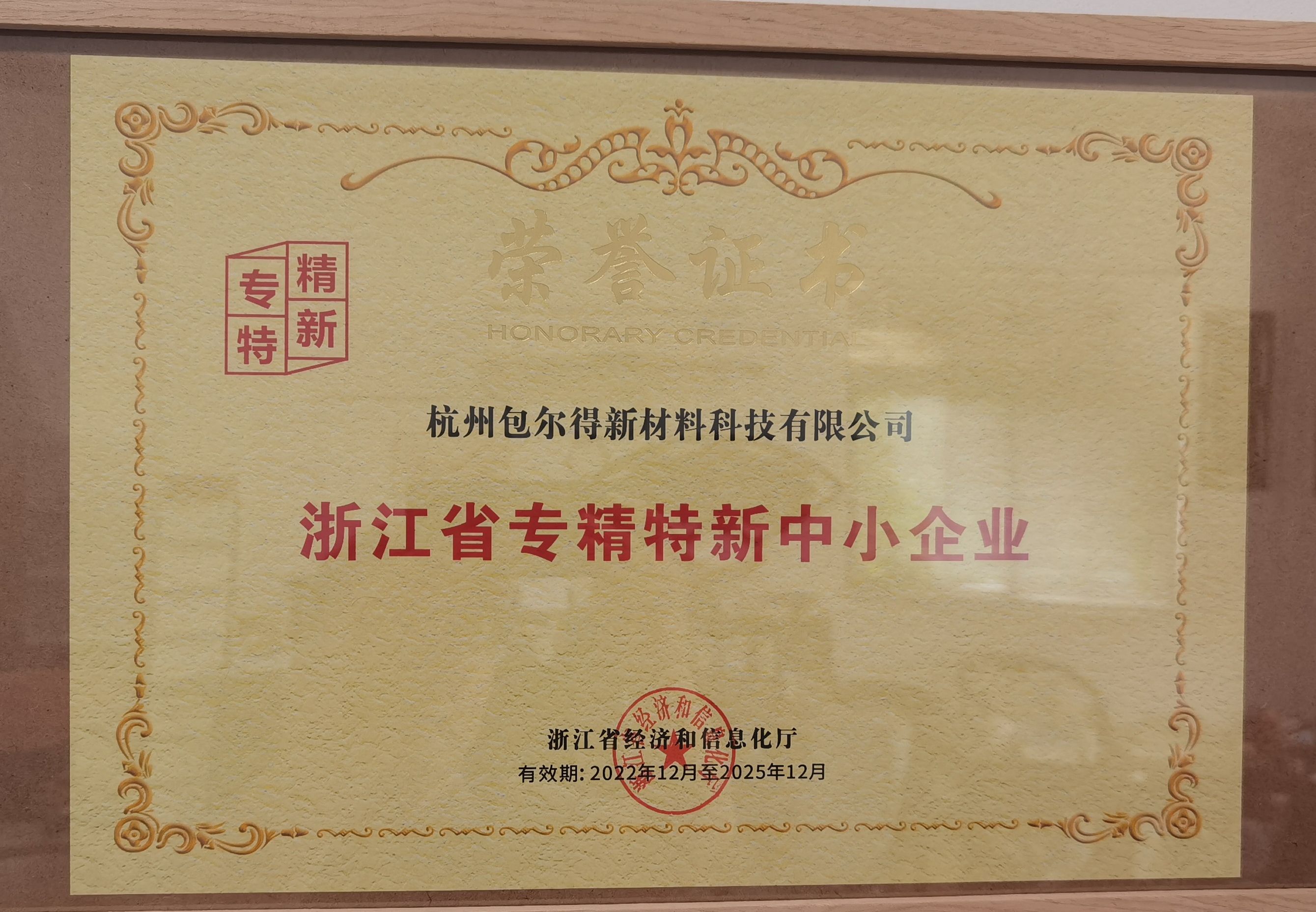 浙江省专精特新中小企业